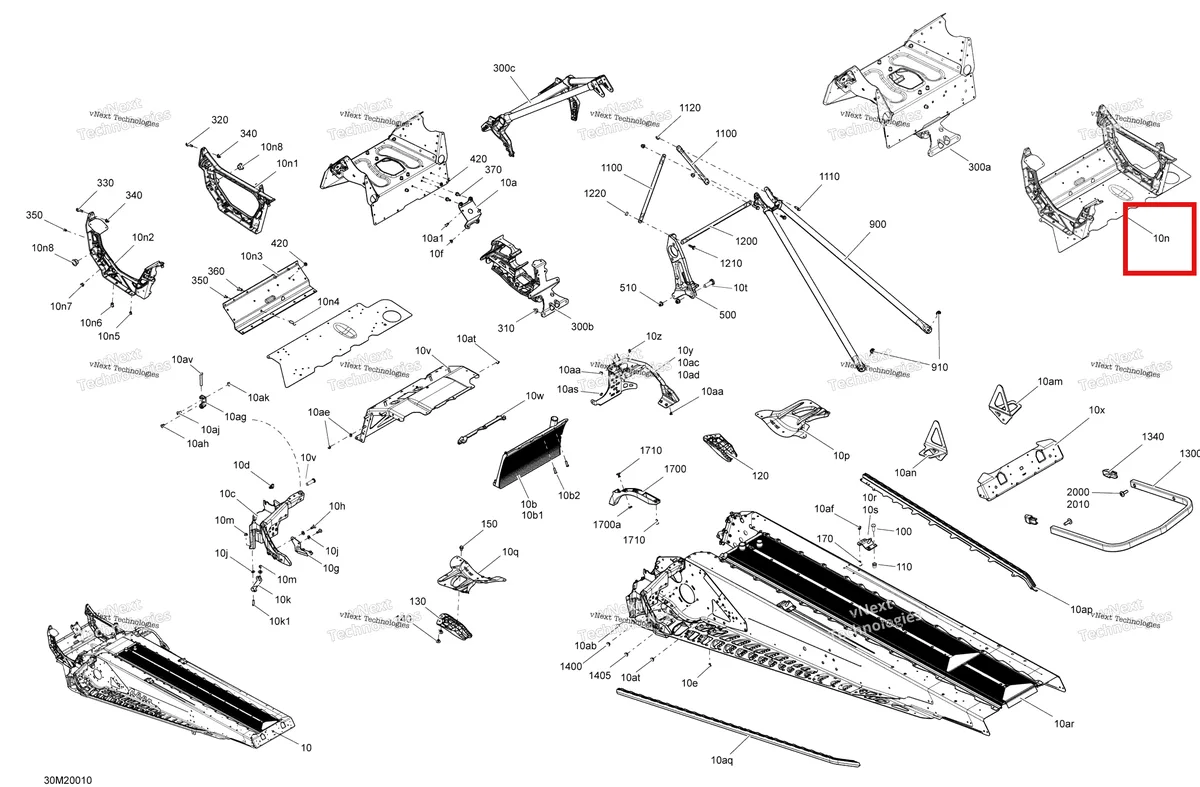 Деталь 518327567 на схеме узла 2020 Ski-Doo RENEGADE 600 CARB Frame