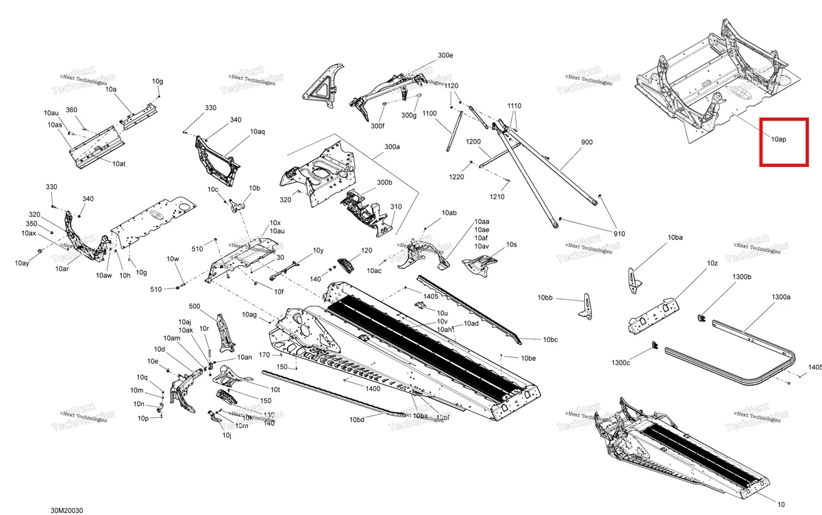 Деталь 518327568 на схеме узла 2020 Ski-Doo EXPEDITION SPORT 550F Frame