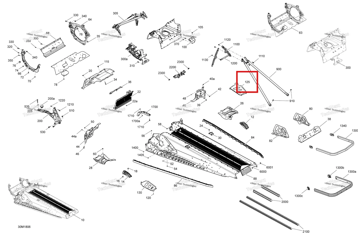 Деталь 518327812 на схеме узла 2018 Ski-Doo GRAND TOURING 900 AC Frame Grand Touring - 900 Ace
