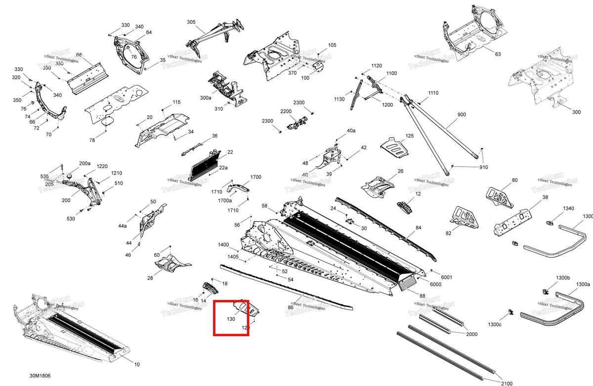 Деталь 518327813 на схеме узла 2018 Ski-Doo GRAND TOURING 900 AC Frame Grand Touring - 900 Ace