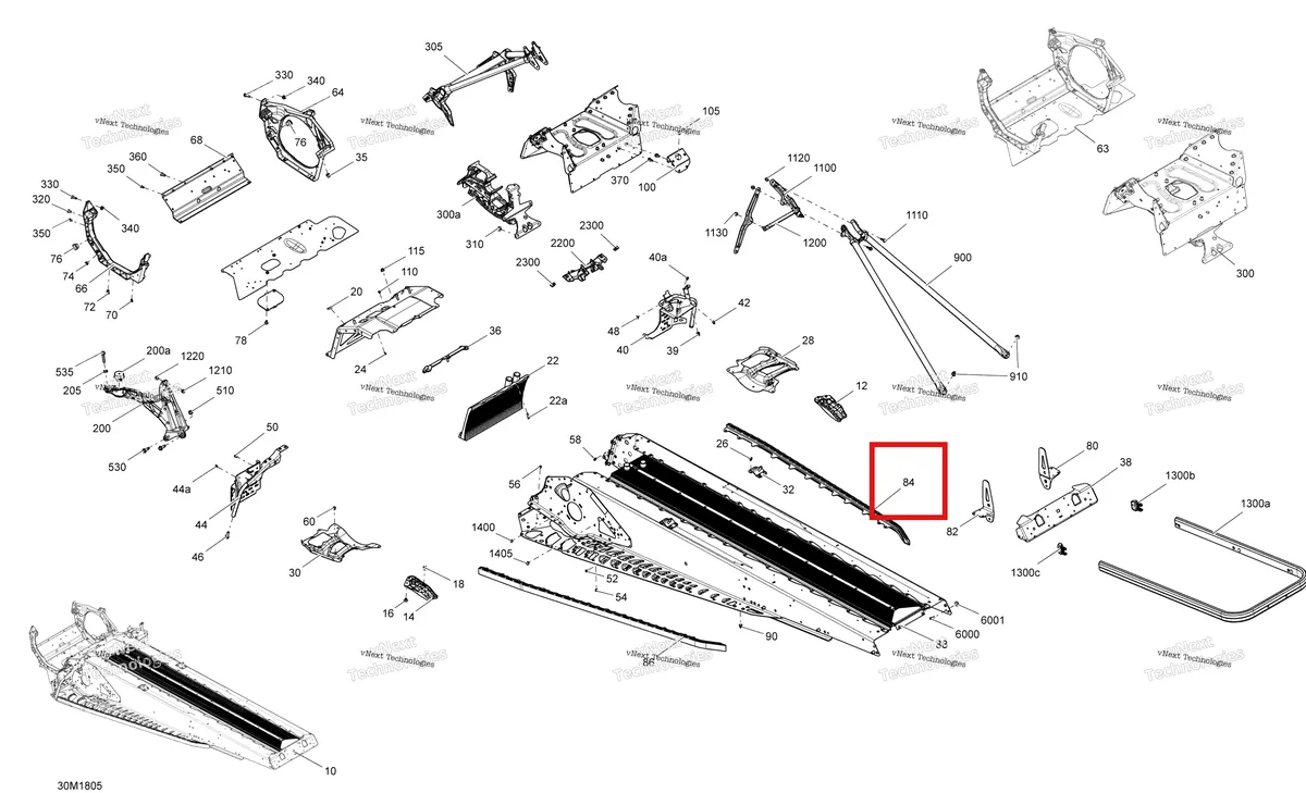 Деталь 518328098 на схеме узла 2018 Ski-Doo EXPEDITION SPORT 900 ACE Frame Expedition - 900 Ace
