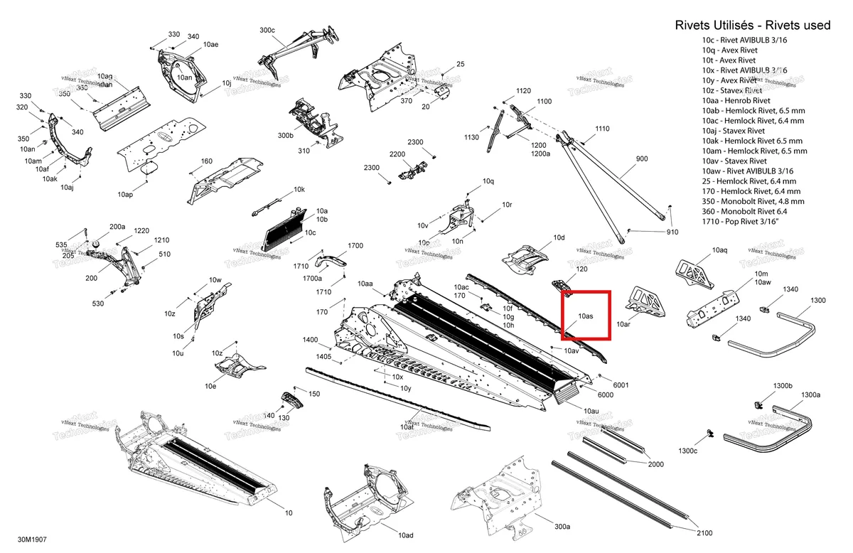 Деталь 518328124 на схеме узла 2019 Ski-Doo GRAND TOURING 600 ACE Frame - 600 Ace