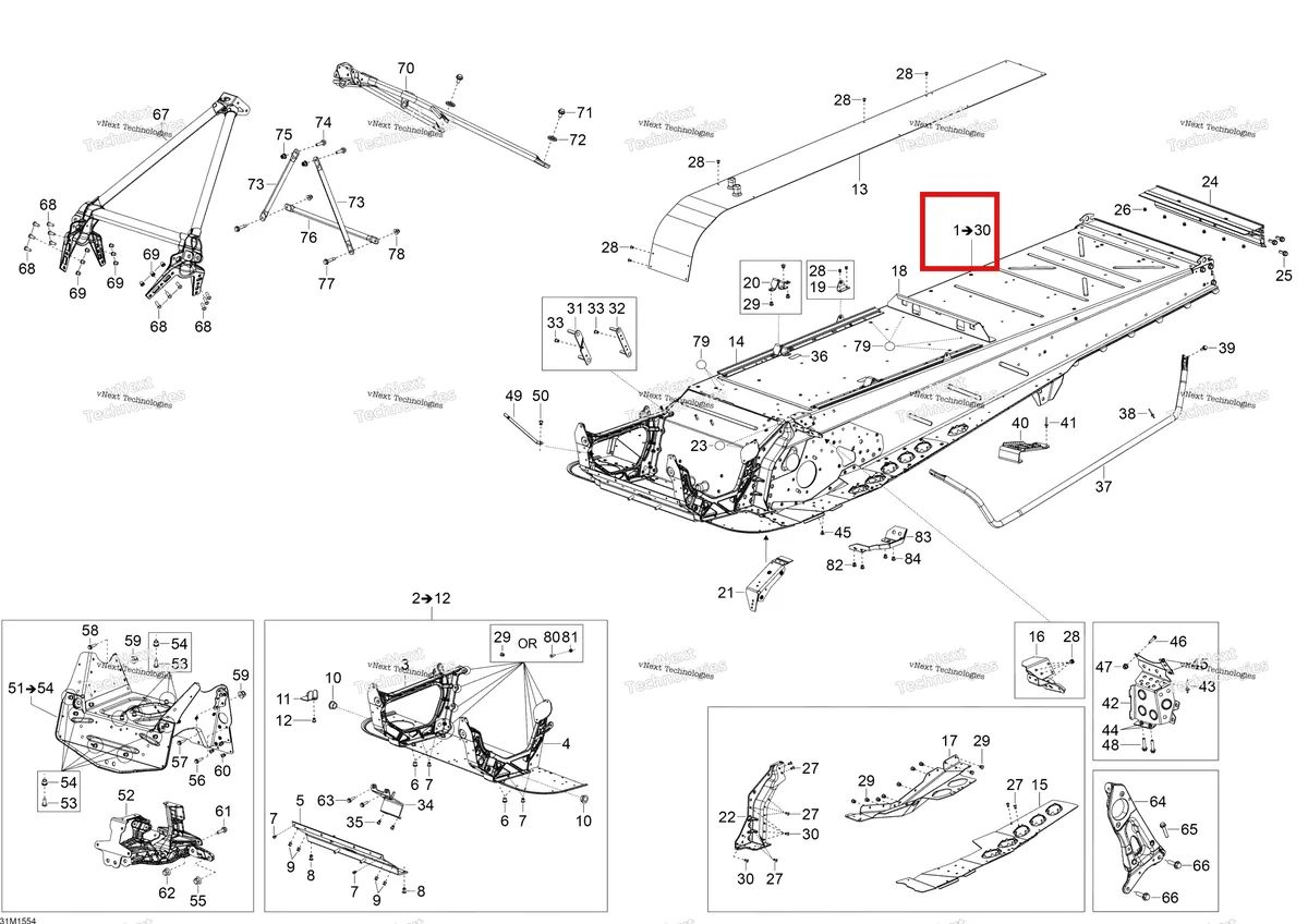 Деталь 518328203 на схеме узла 2015 Ski-Doo EXPEDITION SE 600 E-TEC Frame