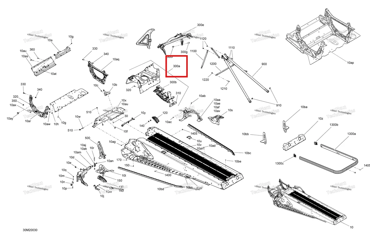 Деталь 518328327 на схеме узла 2020 Ski-Doo EXPEDITION SPORT 550F Frame