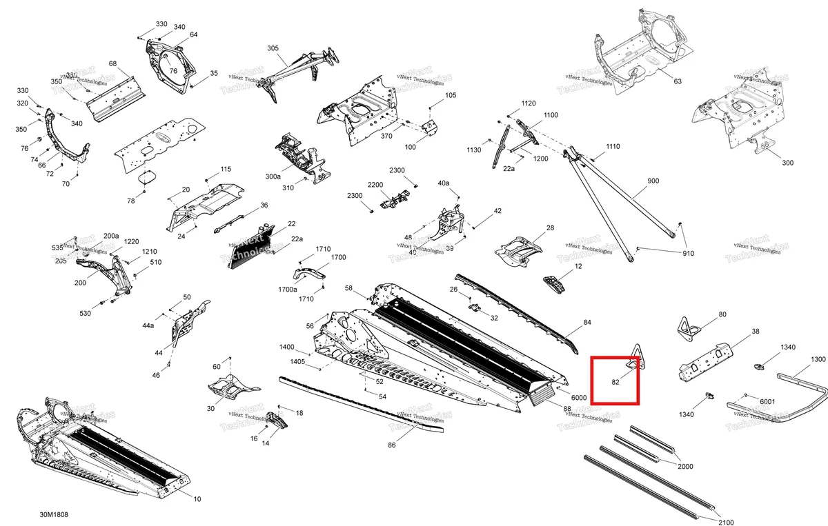 Деталь 518328345 на схеме узла 2018 Ski-Doo MXZ 900 ACE Frame Mxz - 900 Ace