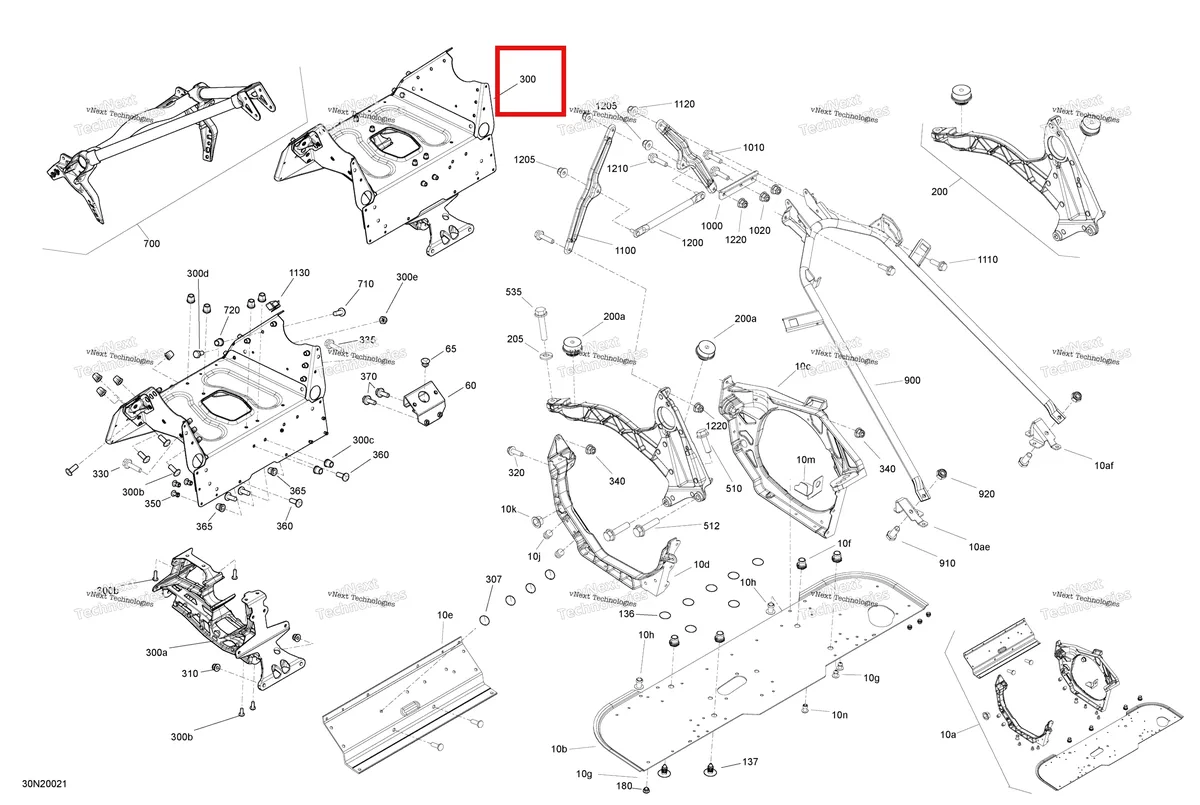 Деталь 518328391 (Деталь Module S. Includes 59 To 62) на схеме узла 2020 Ski-Doo EXPEDITION SWT 900 ACE Frame - System - Front Section