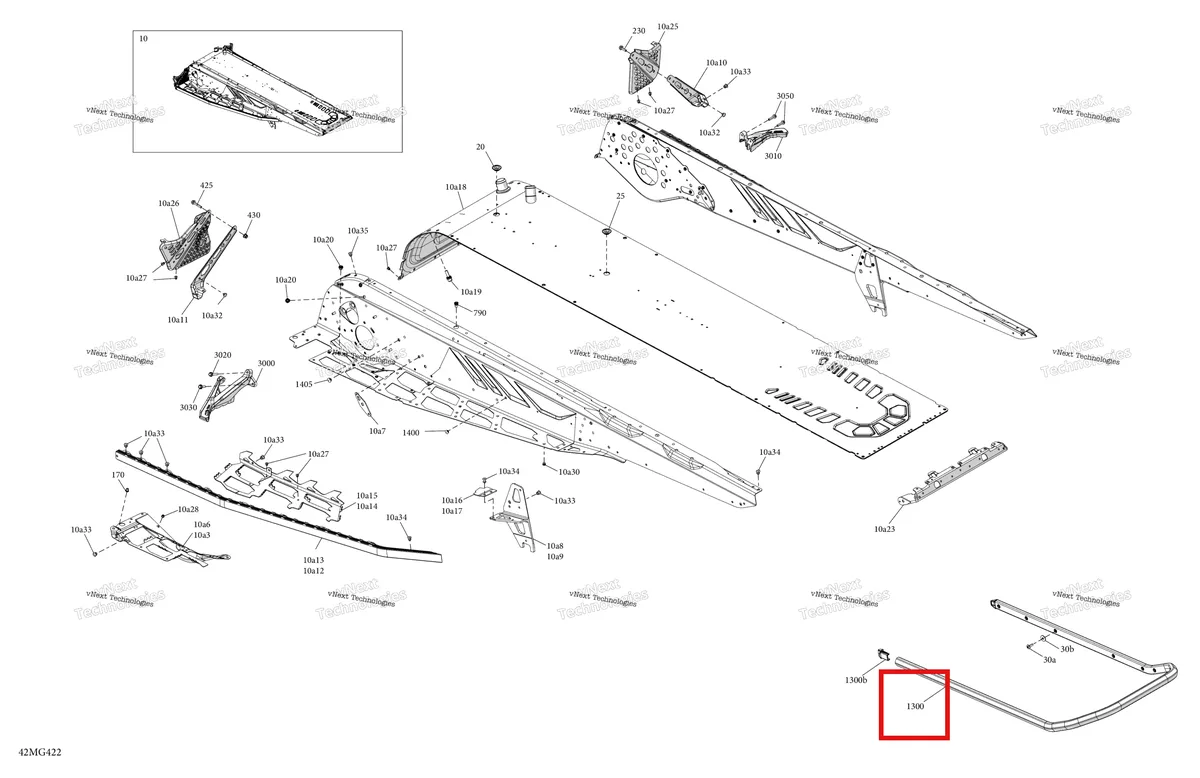 Деталь 518328501 на схеме узла 2027 Ski-Doo BACKCOUNTRY - X-RS - 850 E-TEC - UZVV - Circuit Yellow - 16X154X2.0P Track Frame - System - Rear Section