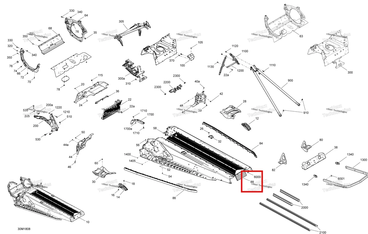Деталь 518328648 на схеме узла 2018 Ski-Doo MXZ 900 ACE Frame Mxz - 900 Ace