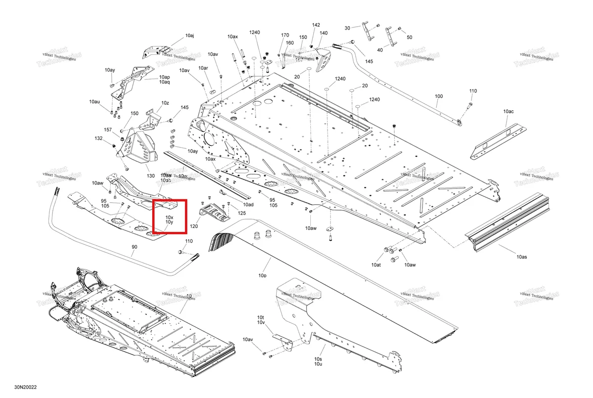 Деталь 518328852 (Подножка Левая) на схеме узла 2020 Ski-Doo EXPEDITION SWT 900 ACE Frame - System - Rear Section