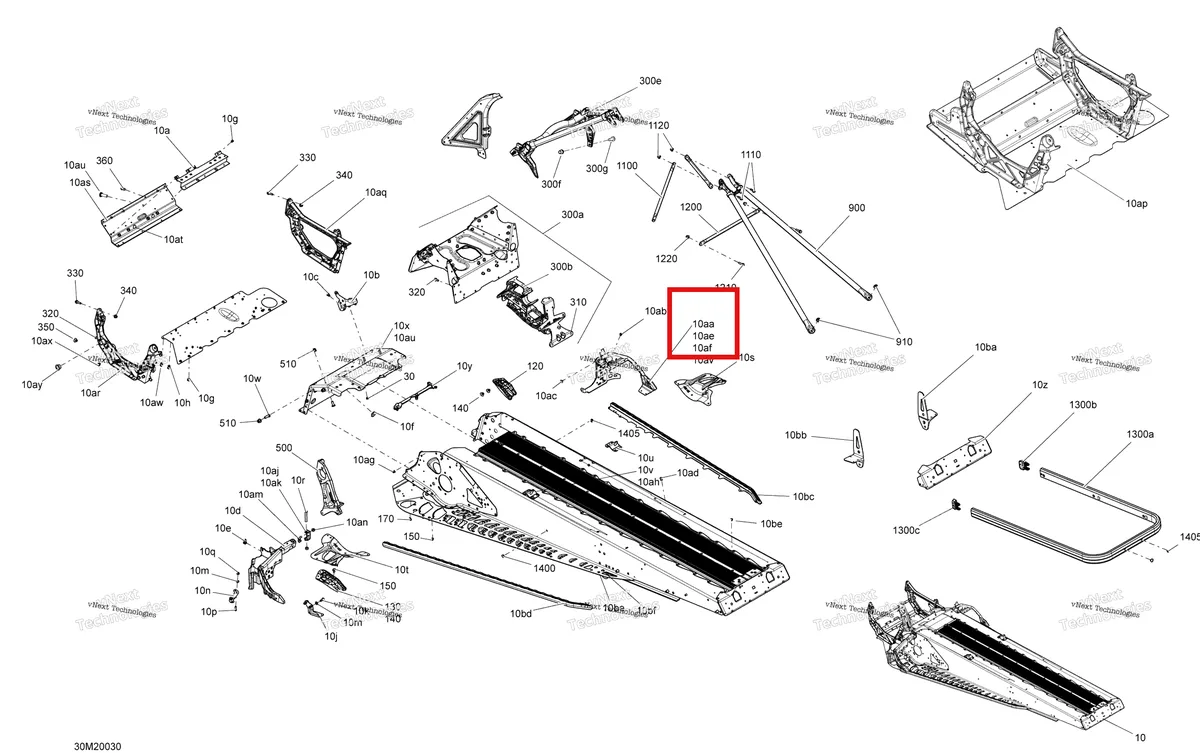 Деталь 518328938 на схеме узла 2020 Ski-Doo EXPEDITION SPORT 550F Frame