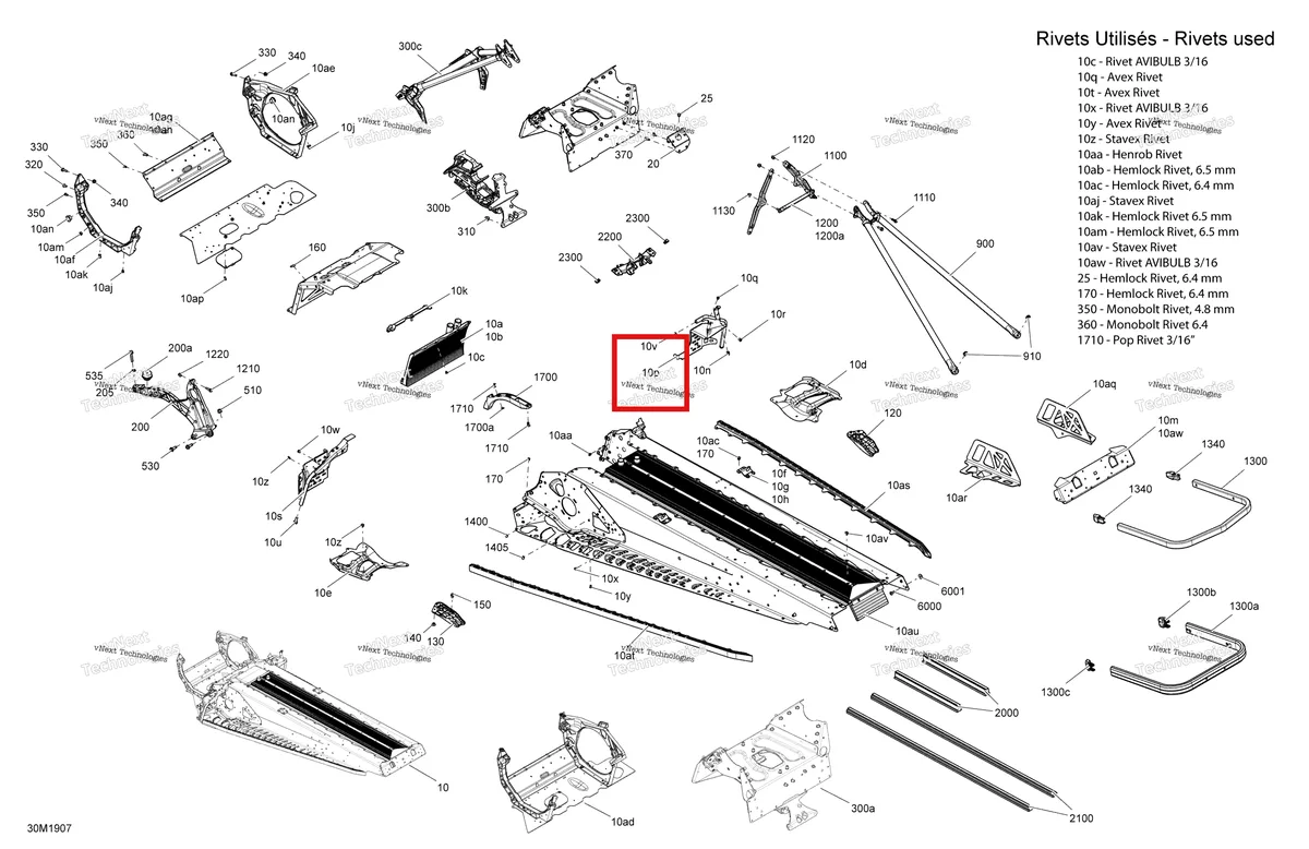 Деталь 518328942 на схеме узла 2019 Ski-Doo GRAND TOURING 600 ACE Frame - 600 Ace