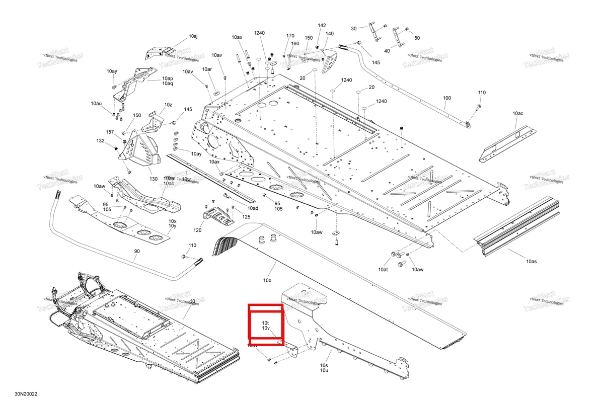 Деталь 518329083 (Деталь Rear Arm Bracket) на схеме узла 2020 Ski-Doo EXPEDITION SWT 900 ACE Frame - System - Rear Section