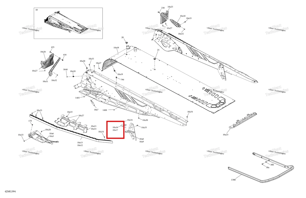 Деталь 518329089 на схеме узла 2027 Ski-Doo BACKCOUNTRY - SPORT - 600 EFI - UBVA - Neo Yellow - 16X146X2.0P Track Frame - System - Rear Section