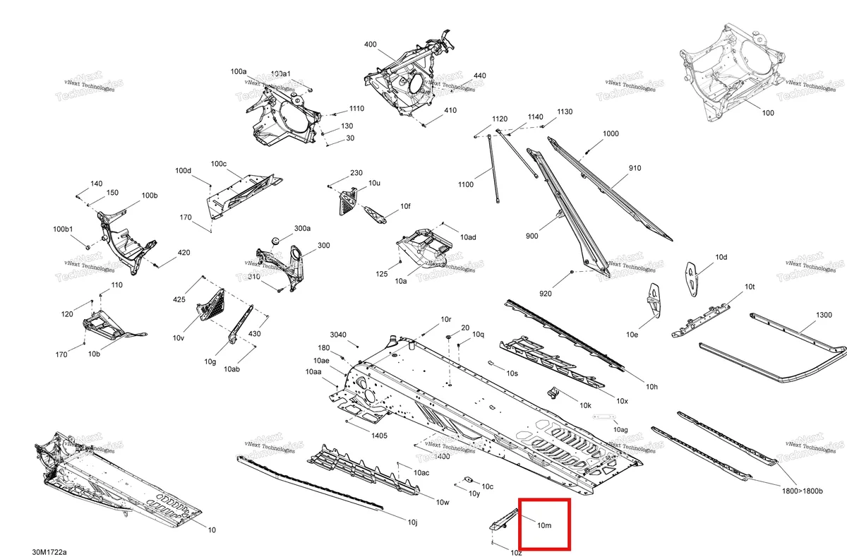 Деталь 518329121 на схеме узла 2017 Ski-Doo SUMMIT - 850 E-TEC Frame - Package X