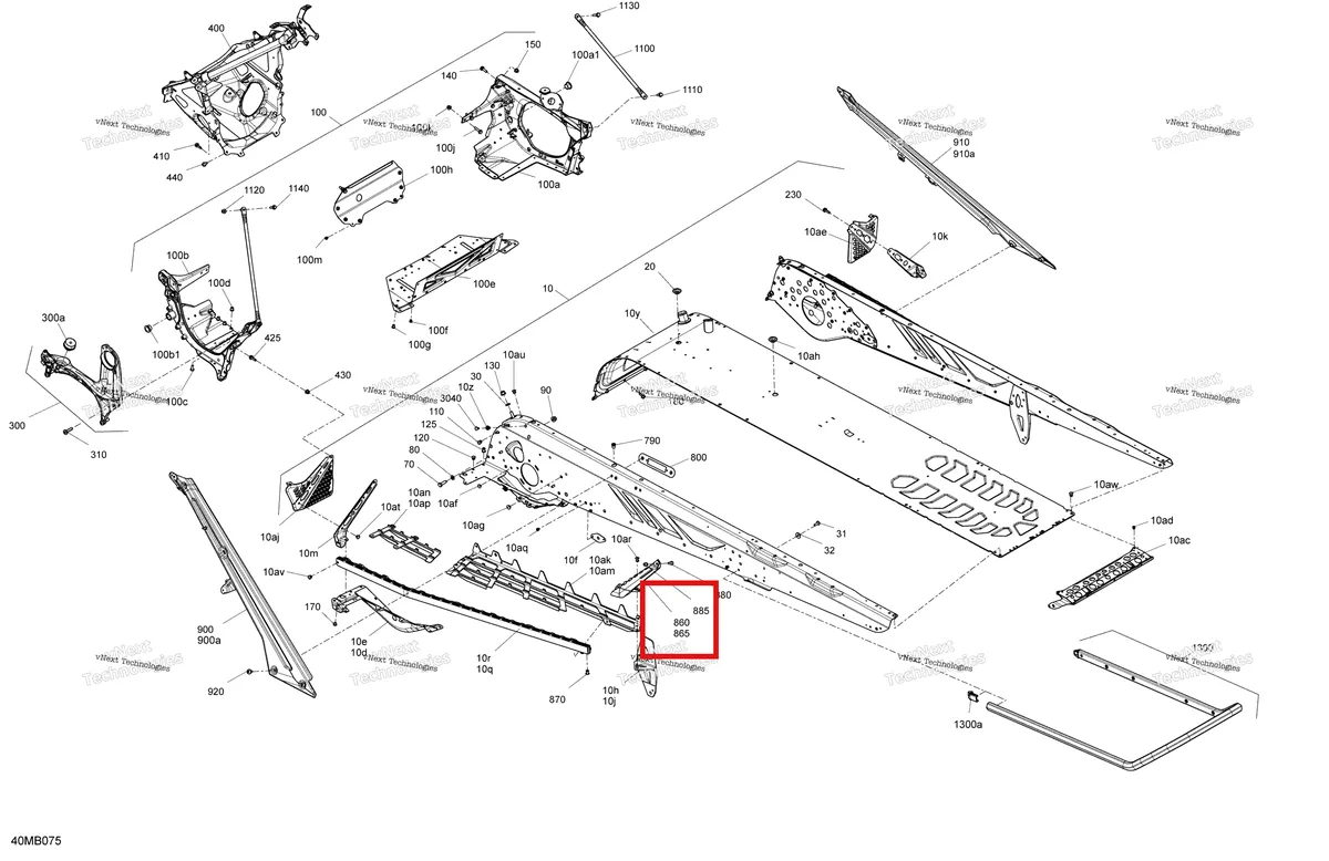 Деталь 518329123 на схеме узла 2022 Ski-Doo SUMMIT 850 E-TEC TURBO - X - Package 154