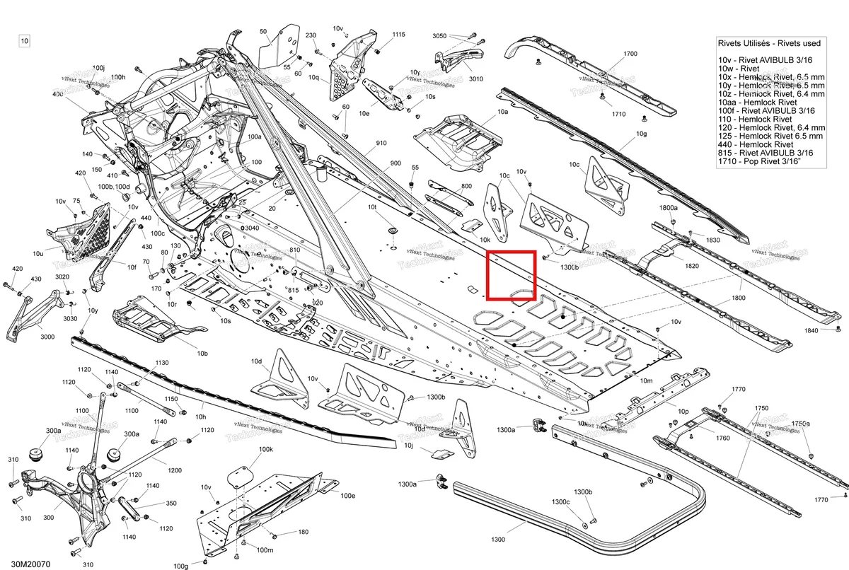 Деталь 518329336 на схеме узла 2020 Ski-Doo EXPEDITION SPORT 600 ACE Frame - System - Model 154