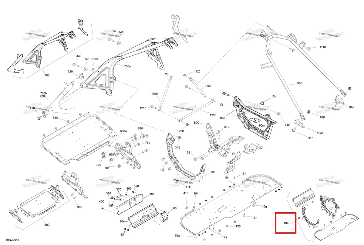 Деталь 518329691 на схеме узла 2020 Ski-Doo SKANDIC WT 600HO E-TEC Frame - System - Front Section