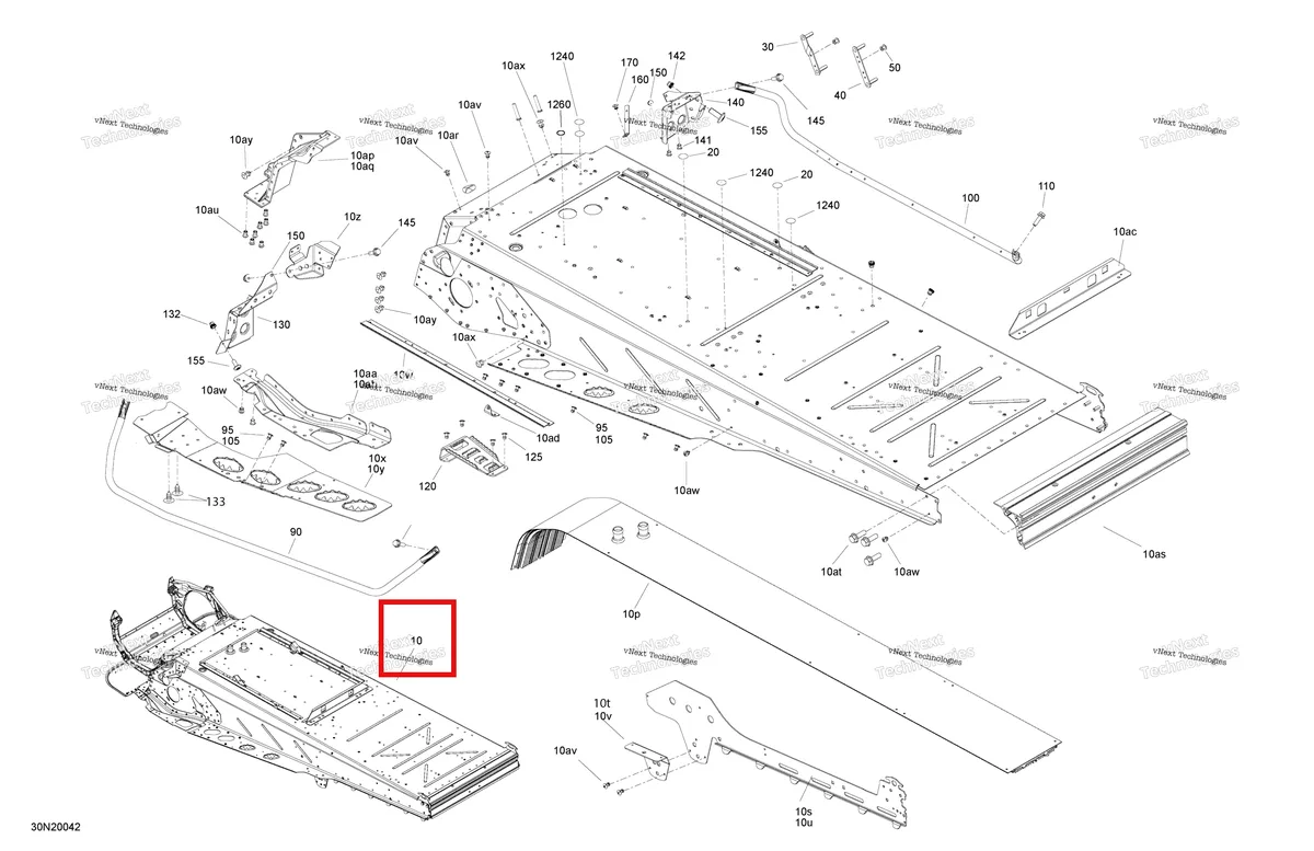 Деталь 518329694 на схеме узла 2020 Ski-Doo SKANDIC WT 600HO E-TEC Frame - System - Rear Section