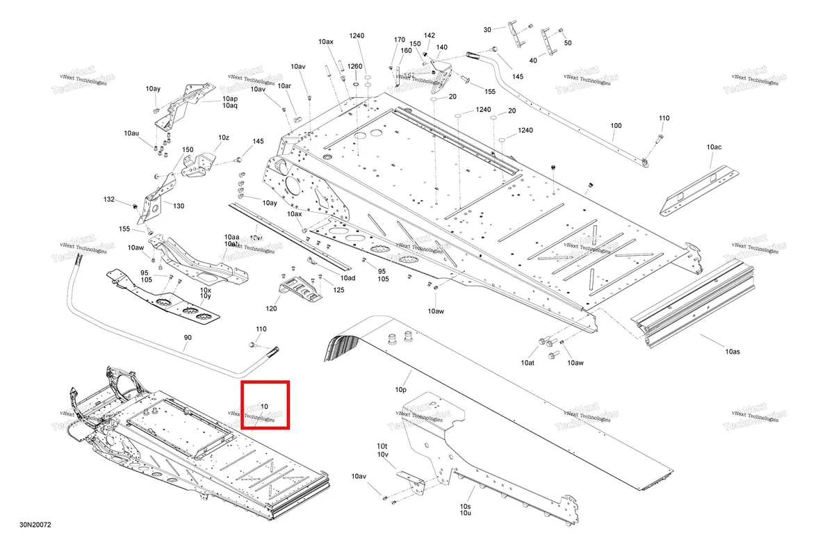 Деталь 518329719 на схеме узла 2020 Ski-Doo SKANDIC SWT 600HO E-TEC Frame - System - Rear Section