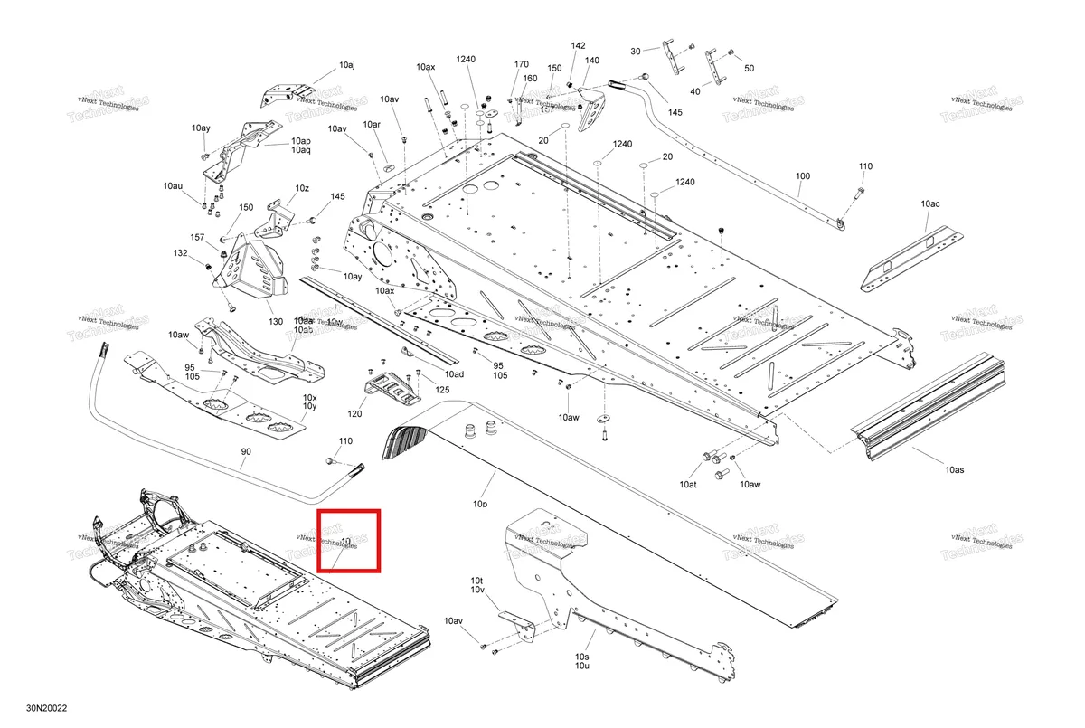 Деталь 518329721 на схеме узла 2020 Ski-Doo EXPEDITION SWT 900 ACE Frame - System - Rear Section