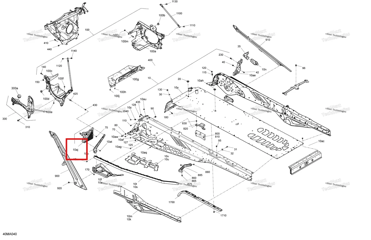 Деталь 518329791 на схеме узла 2021 Ski-Doo EXPEDITION LE 600R E-TEC Frame - System - Le