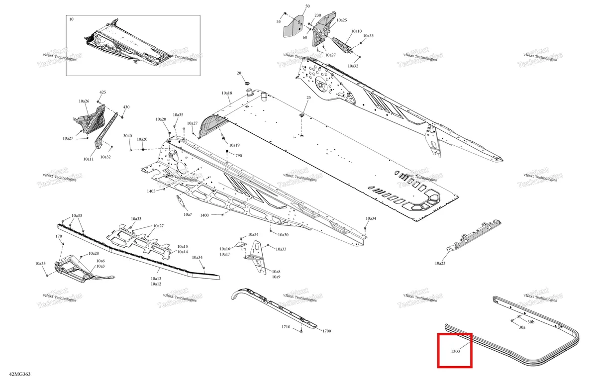 Деталь 518329797 на схеме узла 2027 Ski-Doo TUNDRA - SPORT - 600 ACE - GMVA - Neo Yellow - 15X146X1.6C Track Frame - System - Rear Section