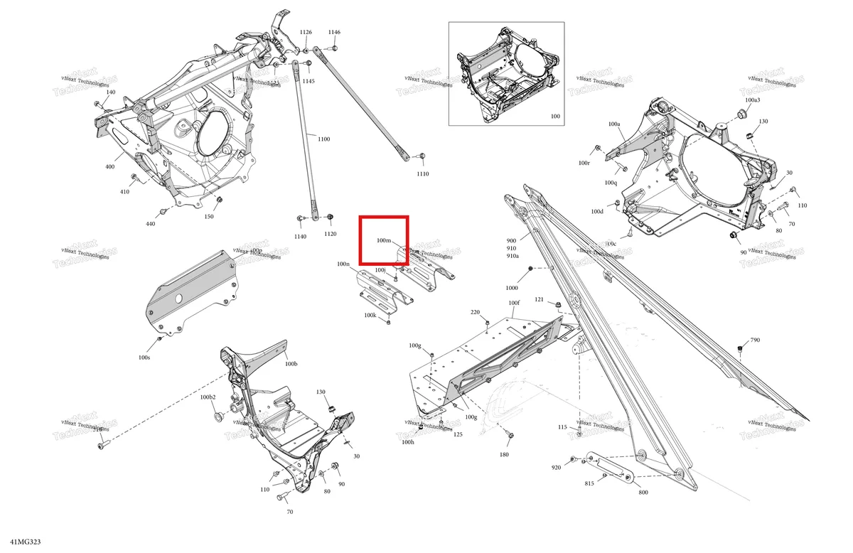 Деталь 518329814 на схеме узла 2027 Ski-Doo MXZ - X-RS with Competition package - 600RR E -TEC - UCVD - Circuit Yellow - 15X137X1.25SBRSII2P Track Frame - System - Front Section