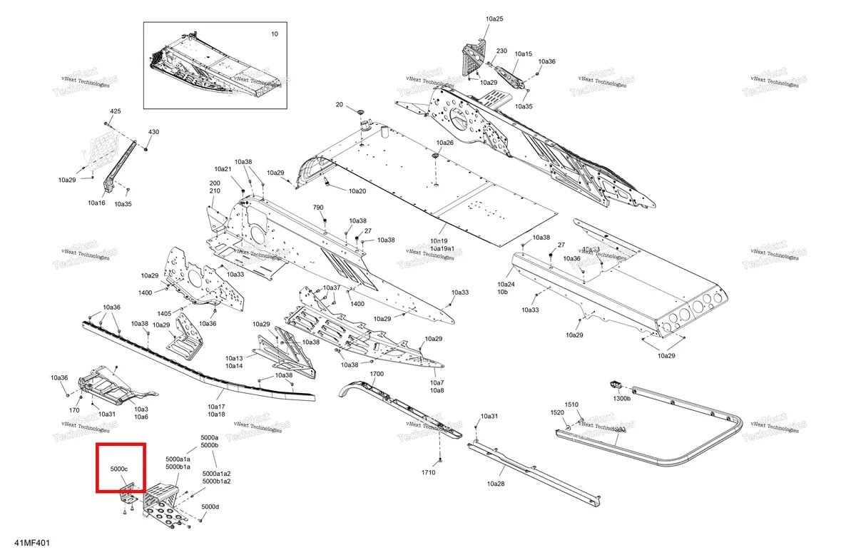 Деталь 518329838 на схеме узла 2026 Ski-Doo MXZ - RACING - 600 RS - BMTA - Neo Yellow - 15X137X1.75R Track Frame - System - Rear Section