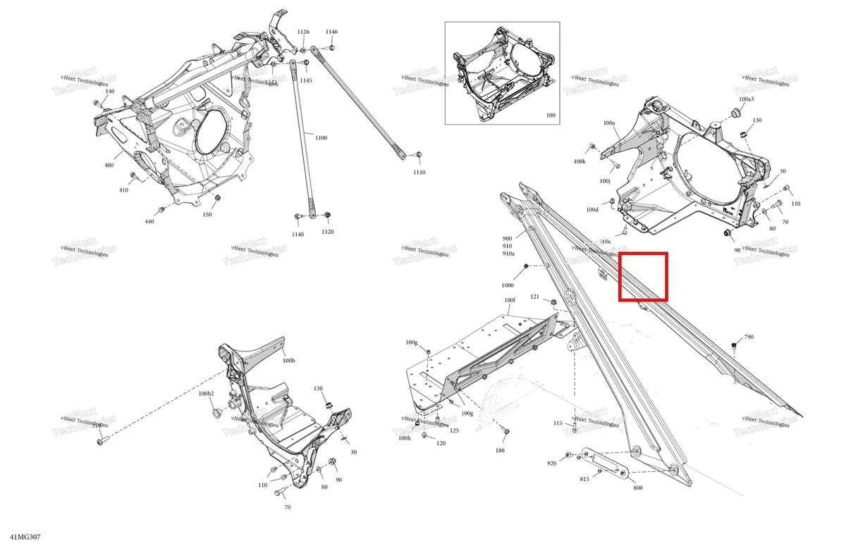 Деталь 518329974 на схеме узла 2027 Ski-Doo BACKCOUNTRY - SPORT - 600 EFI - UBVA - Neo Yellow - 16X146X2.0P Track Frame - System - Front Section