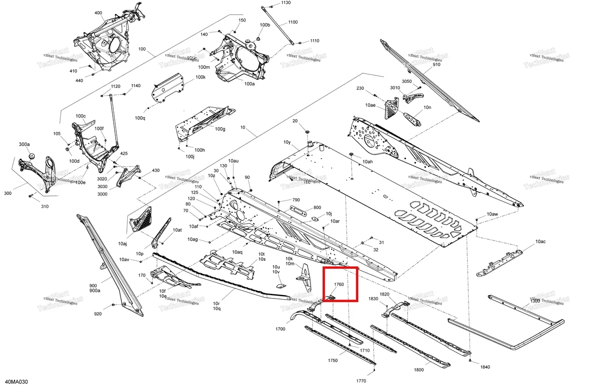 Деталь 518329981 на схеме узла 2021 Ski-Doo BACKCOUNTRY 850 E-TEC - X Frame - System - X
