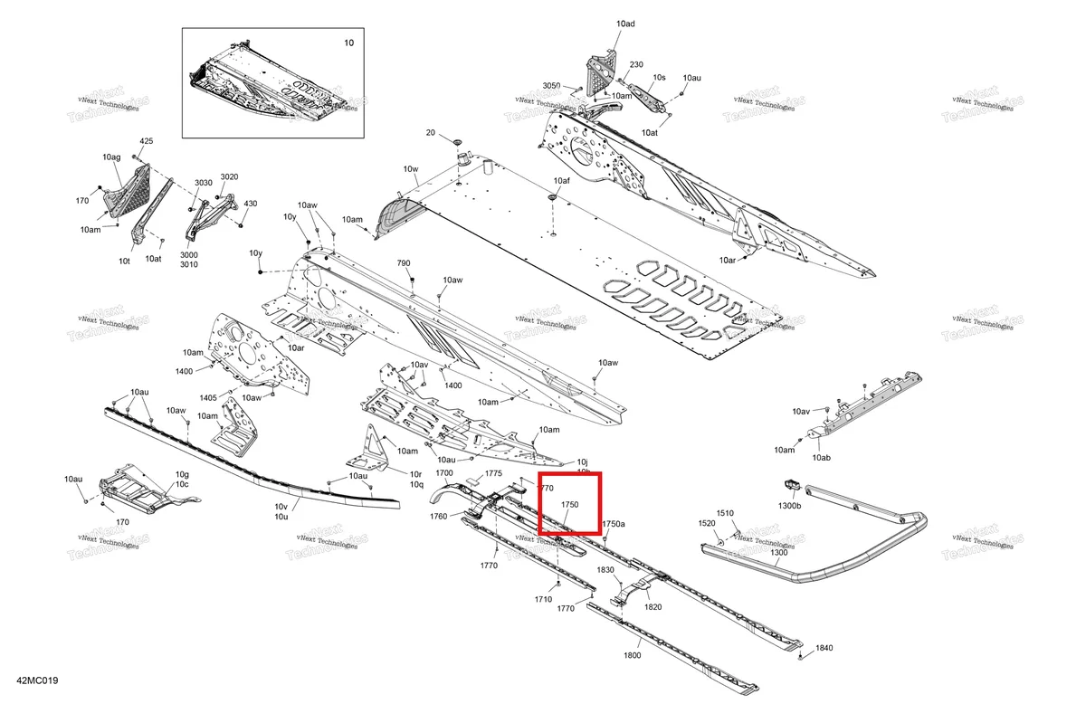 Деталь 518329989 на схеме узла 2023 Ski-Doo MXZ 850 E-TEC - XRS STD Frame - System - Rear Section