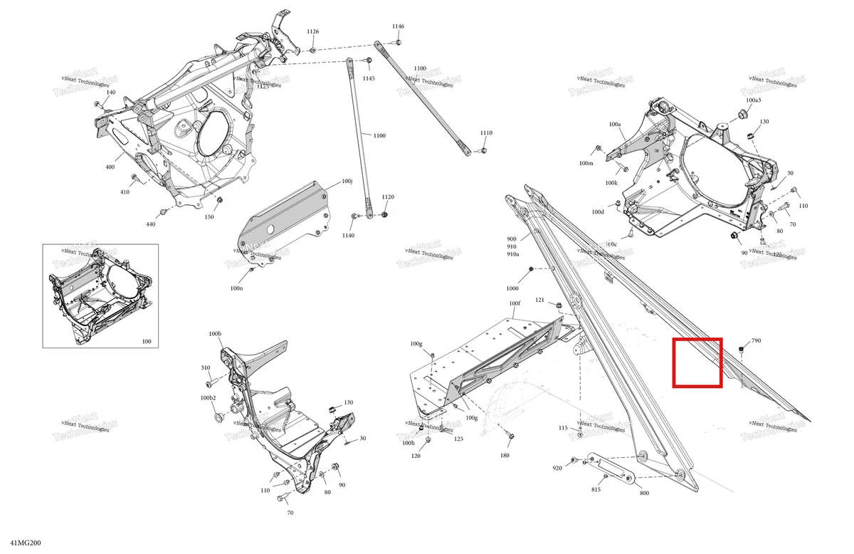 Деталь 518330100 на схеме узла 2027 Ski-Doo FREERIDE - STD - 850 E-TEC - VBVA - Ultraviolet - 15X146X2.5P Track - SHOT starter Frame - System - Front Section