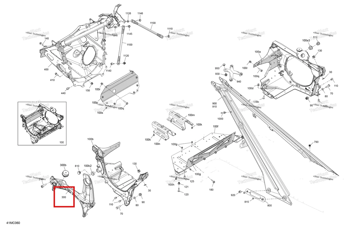 Деталь 518330166 на схеме узла 2023 Ski-Doo MXZ 600RS Frame - System - Front Section