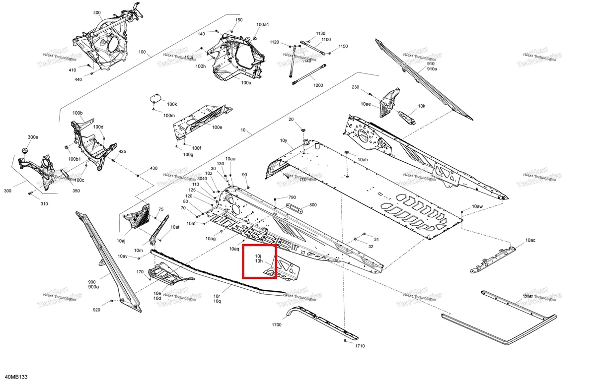 Деталь 518330200 на схеме узла 2022 Ski-Doo GRAND TOURING 600 ACE - SPORT Frame - System