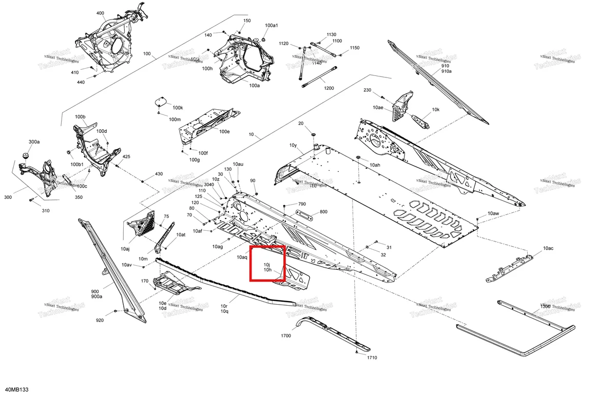 Деталь 518330201 на схеме узла 2022 Ski-Doo GRAND TOURING 600 ACE - SPORT Frame - System