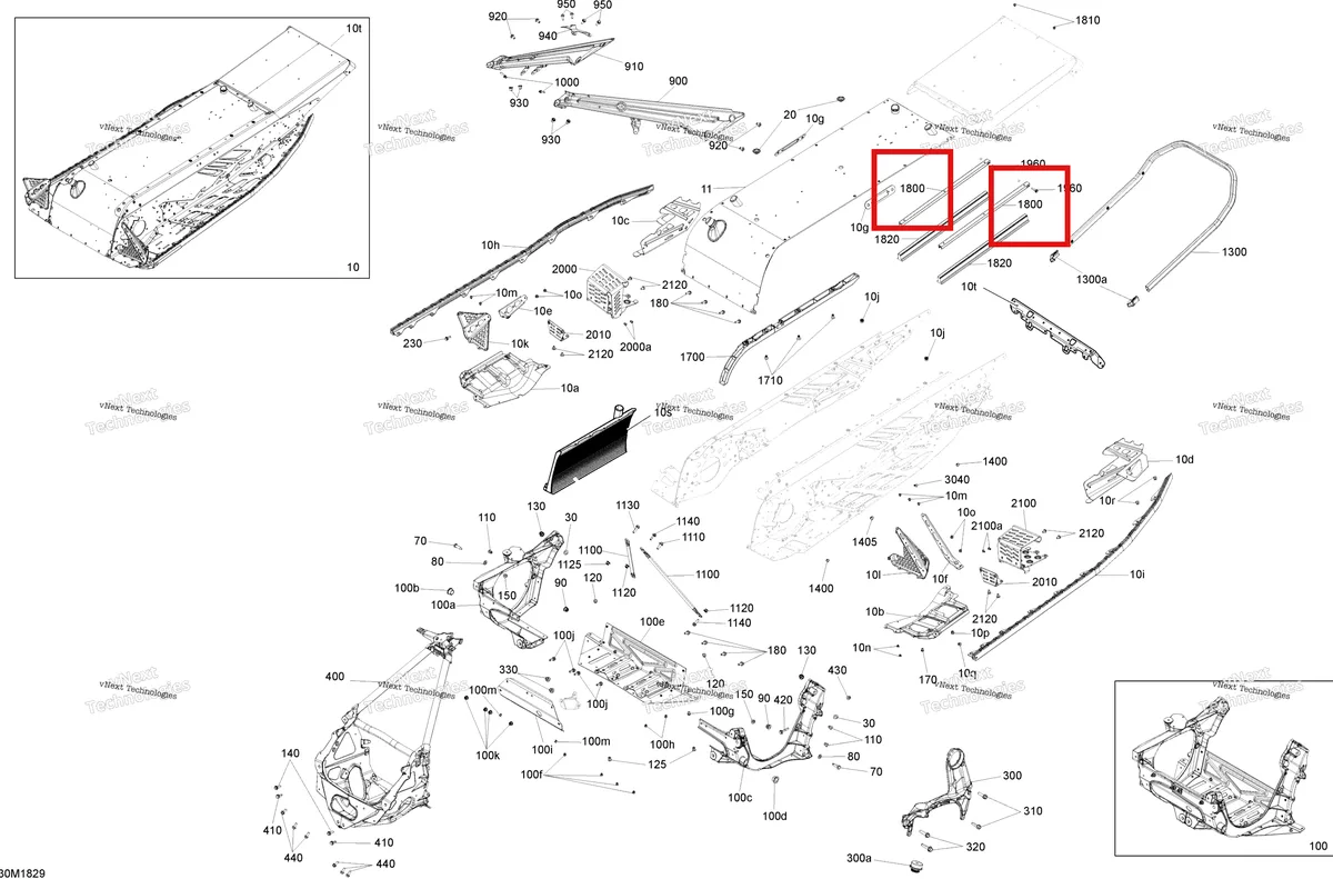 Деталь 518330225 на схеме узла 2018 Ski-Doo MXZ 600RS - Racing Frame Mxz - 600 Rs