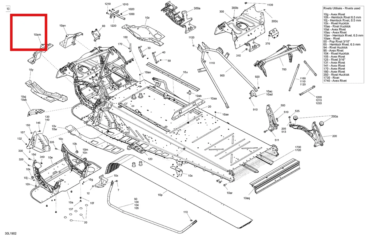 Деталь 518330230 на схеме узла 09- Frame - 600 E-TEC - 800R E-TEC