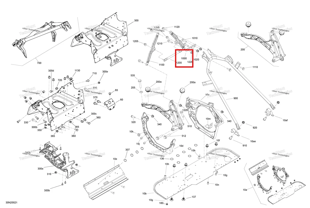 Деталь 518330343 на схеме узла 2020 Ski-Doo EXPEDITION SWT 900 ACE Frame - System - Front Section