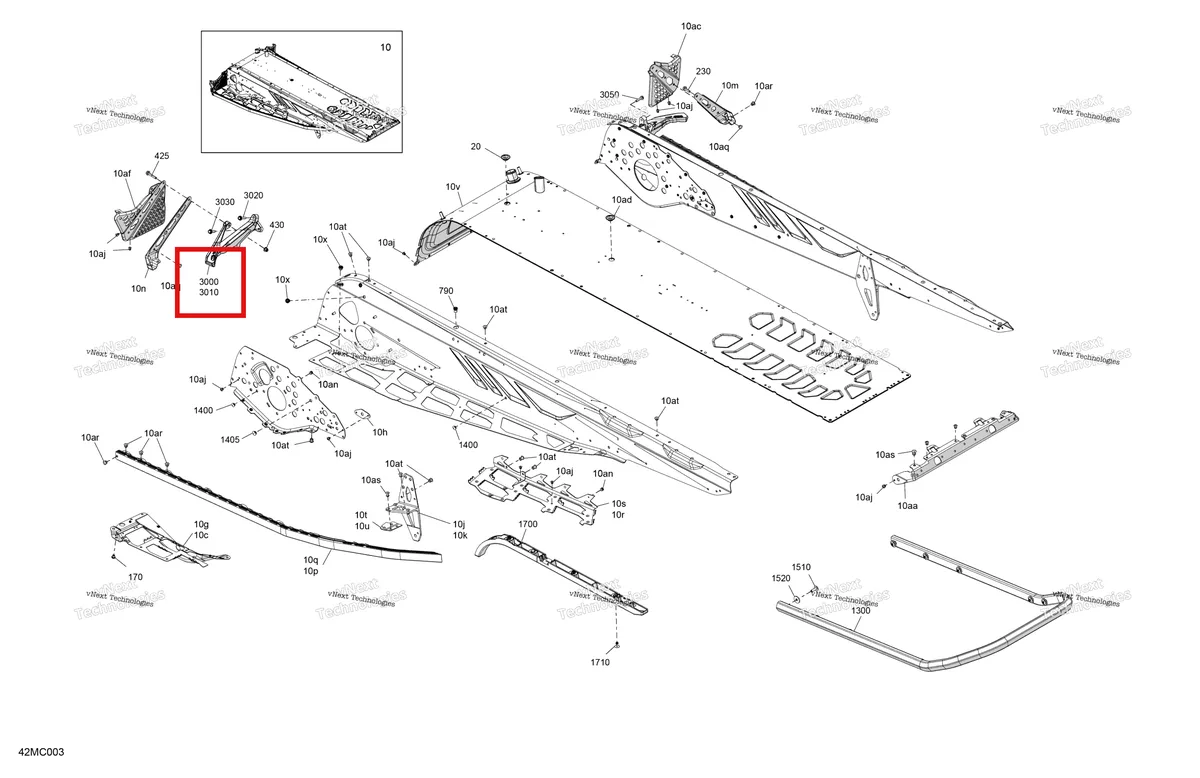Деталь 518330358 на схеме узла 2023 Ski-Doo BACKCOUNTRY 600R E-TEC - STD Frame - System - Rear Section