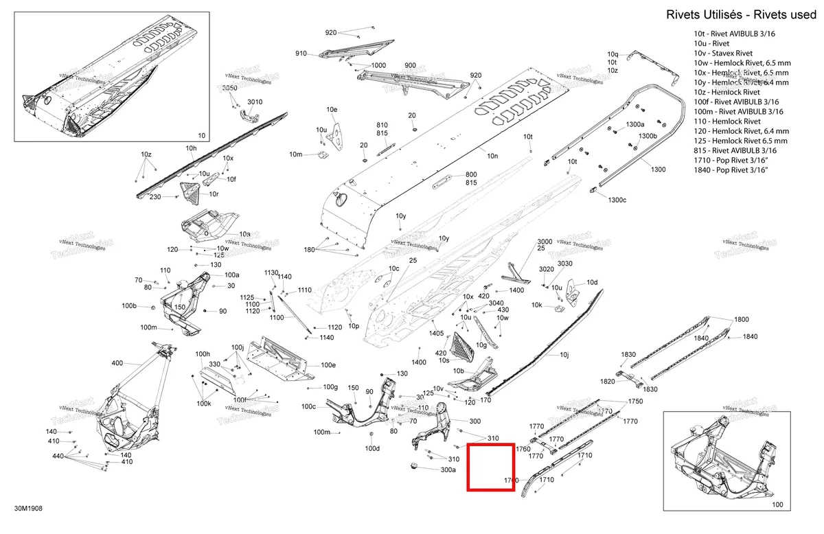 Деталь 518330680 на схеме узла 2019 Ski-Doo BACKCOUNTRY 600R E-TEC Frame