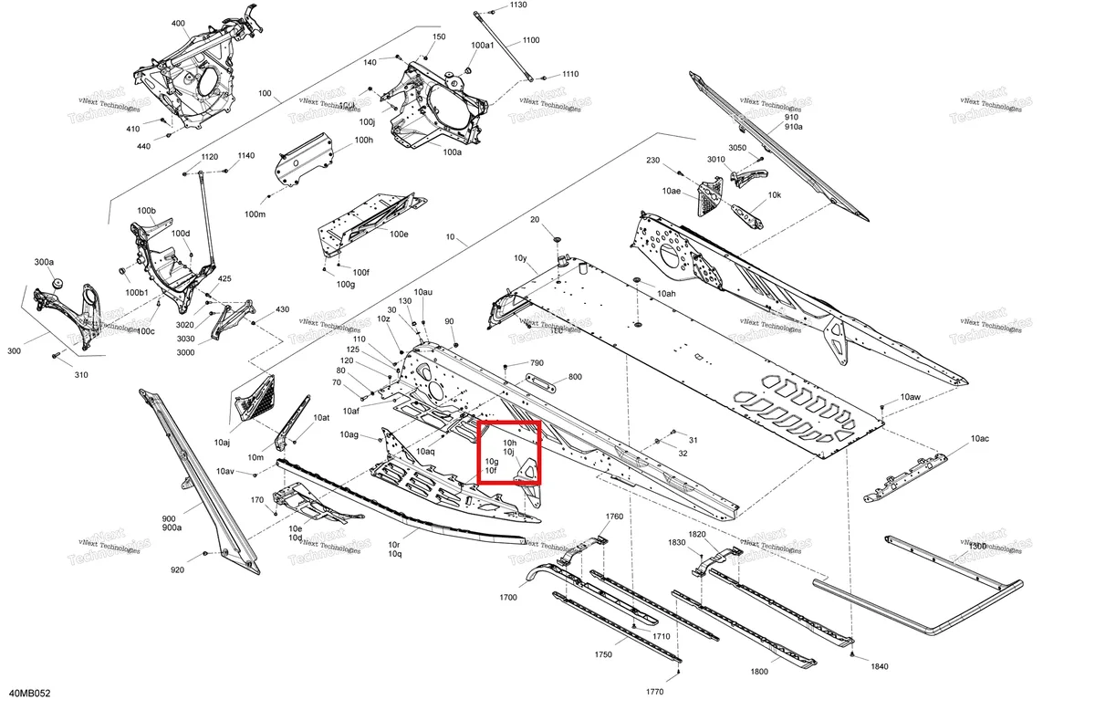Деталь 518330683 на схеме узла 2022 Ski-Doo BACKCOUNTRY 146 850 E-TEC - XRS Frame - System