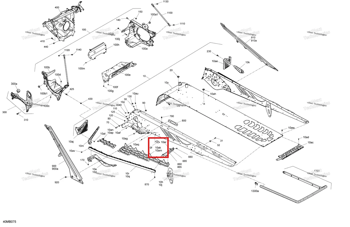 Деталь 518330960 на схеме узла 2022 Ski-Doo SUMMIT 850 E-TEC TURBO - X - Package 154