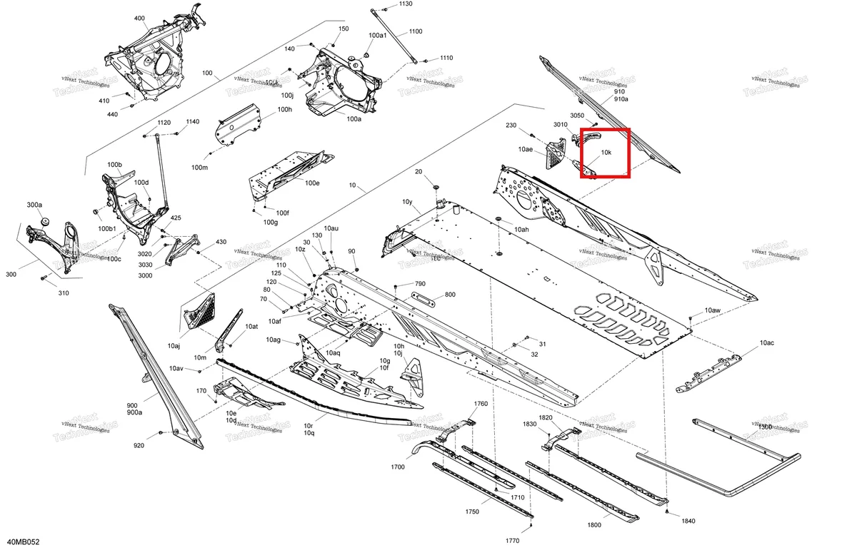 Деталь 518331253 на схеме узла 2022 Ski-Doo BACKCOUNTRY 146 850 E-TEC - XRS Frame - System