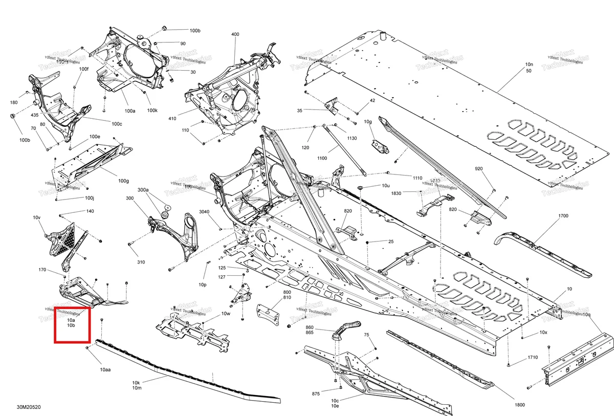 Деталь 518331524 на схеме узла 2020 Ski-Doo EXPEDITION LE/SE 600R E-TEC Frame - System - Le - Se
