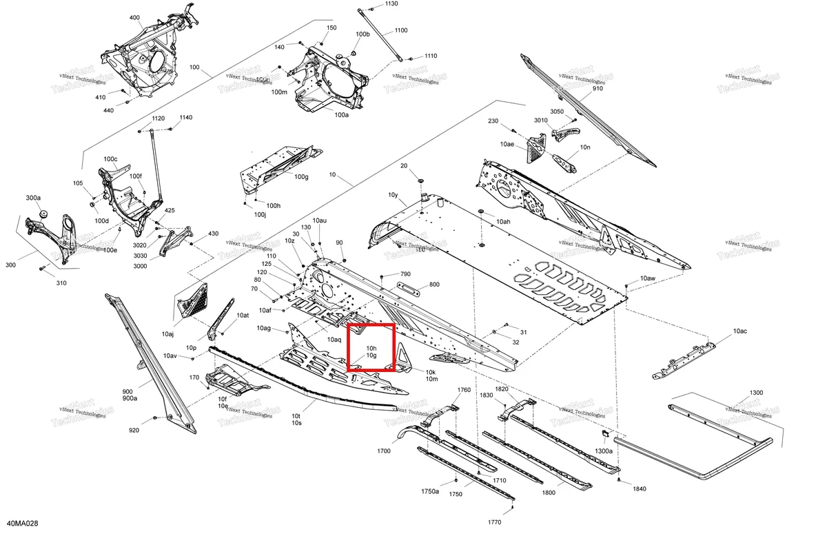Деталь 518331547 на схеме узла 2021 Ski-Doo MXZ 850 E-TEC - XRS Frame - System - Xrs