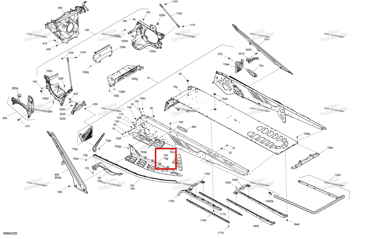 Деталь 518331548 на схеме узла 2021 Ski-Doo BACKCOUNTRY 850 E-TEC - XRS Frame - System - Xrs