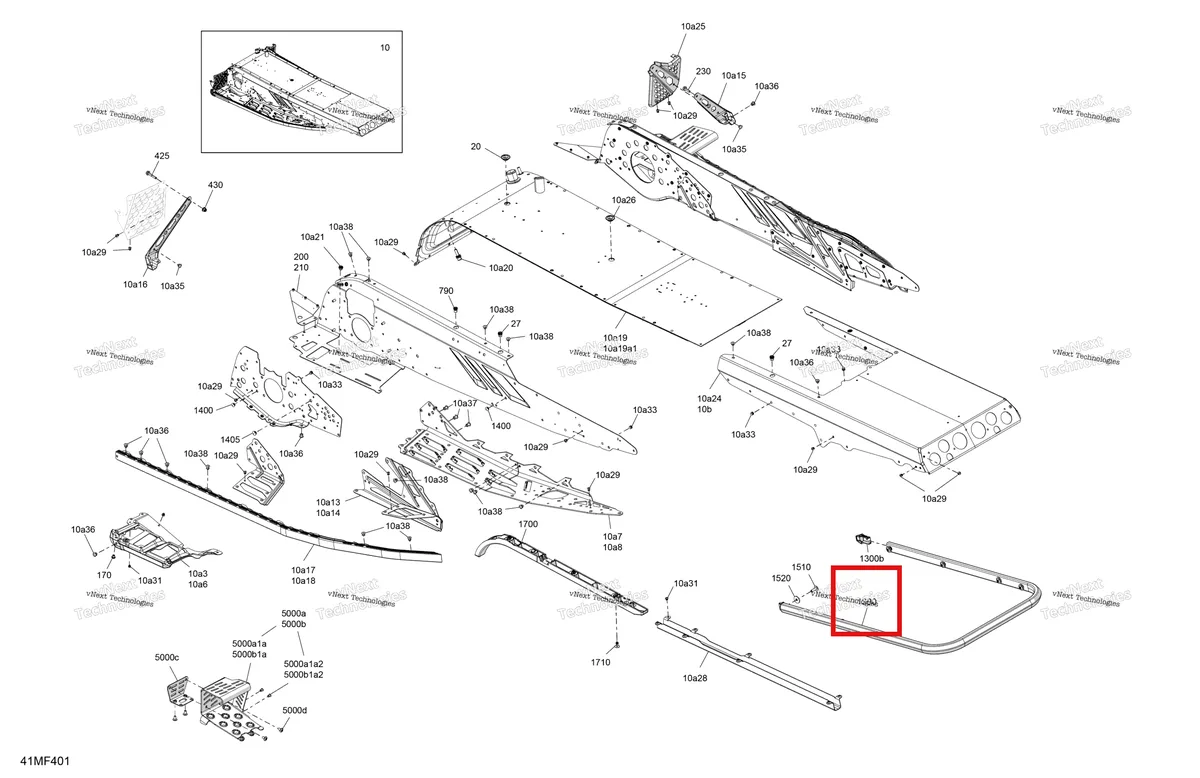 Деталь 518331570 на схеме узла 2026 Ski-Doo MXZ - RACING - 600 RS - BMTA - Neo Yellow - 15X137X1.75R Track Frame - System - Rear Section