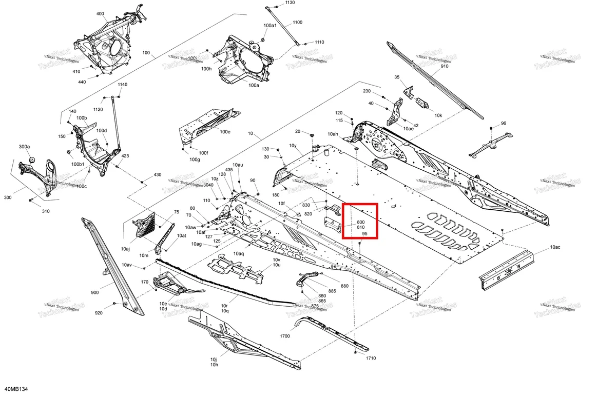 Деталь 518331729 на схеме узла 2022 Ski-Doo EXPEDITION LE 600R E-TEC Frame - System