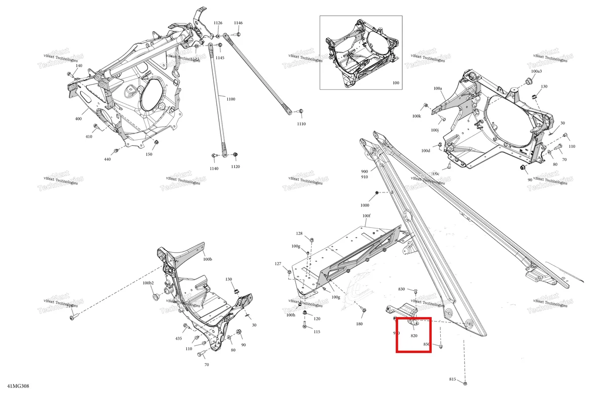 Деталь 518331733 на схеме узла 2027 Ski-Doo EXPEDITION - LE - 600R E-TEC - ABVE - Monument Gray - 16X154X2.0P Track Frame - System - Front Section