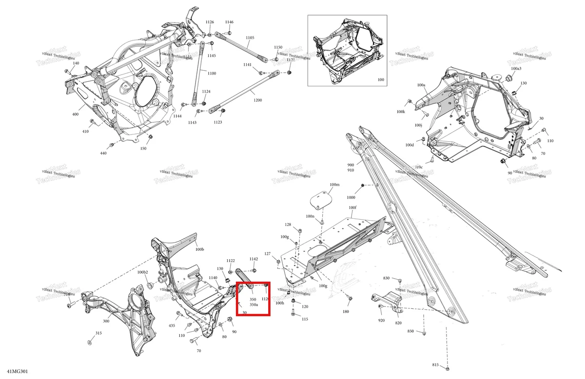 Деталь 518331740 на схеме узла 2027 Ski-Doo EXPEDITION - LE - 900 ACE TURBO - ACVB - Deep Black - 24X154X1.5CST Track Frame - System - Front Section